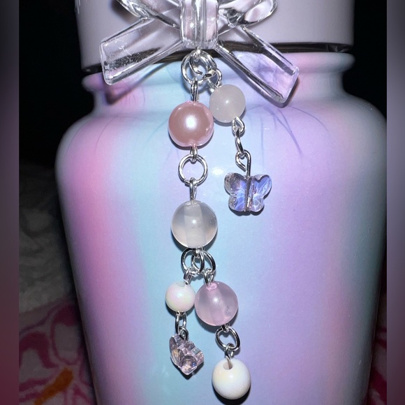 y2k handmade coquette pink bow phone/purse/water bottle charm/keychain - Picture 4 of 4